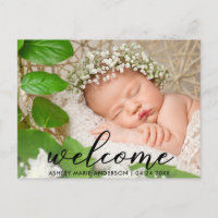 Modern New Baby Welcome Photo