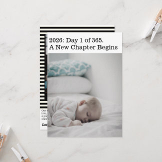 Modern New Chapter New Years 2 Photo Holiday Card