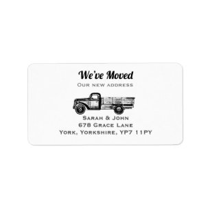 Modern New Home Address Update We’ve Moved Label