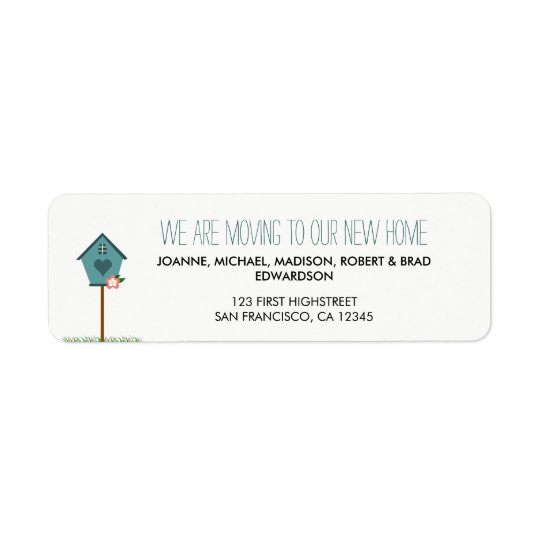 Modern New home house we are moving return address Return Address Label