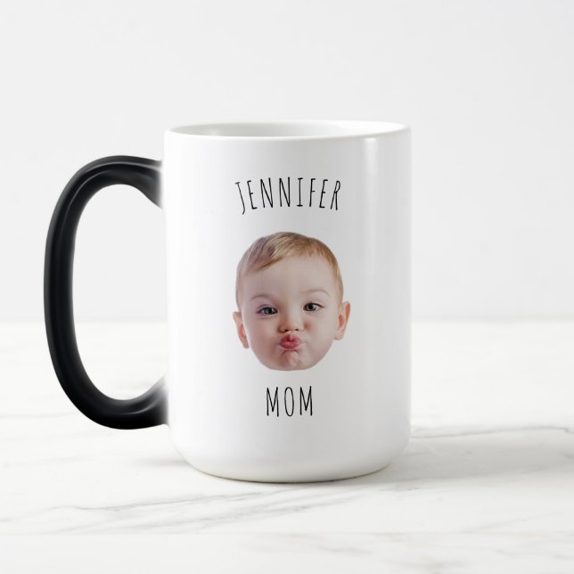Modern New Mom Birthday Gift First Christmas Daddy Magic Mug (Left)