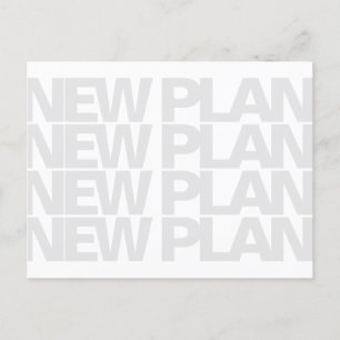 Modern New Plan Wedding Save the Date Announcement Postcard