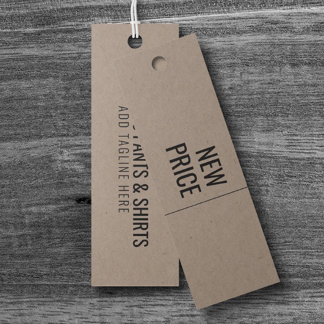 Modern New Price Business Name Hang Tag (Creator Uploaded)