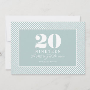 Modern new year typographic holiday card