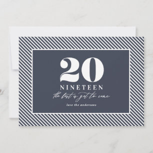 Modern new year typographic holiday card