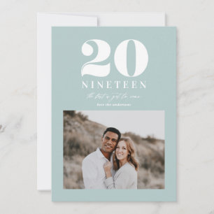 Modern new year typographic holiday card