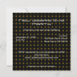 Modern New Year's Eve Party Invitations