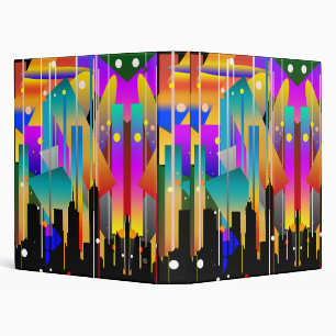 Modern New York Geometrical Shapes Abstract Binder