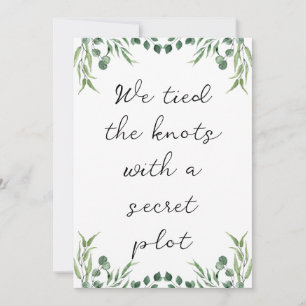 modern newlyweds elopement announcements