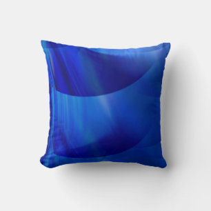 Modern Night Blue Colour Abstract Throw Pillow