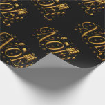 Modern Noel Gold and Black Christmas Wrapping Paper<br><div class="desc">A very elegant and contemporary black and gold Christmas wrapping paper, featuring a pattern of gold typography of the traditional festive greeting of 'Noel', repeated diagonally over a black background. The gold lettering features fun, ornamental elements such as gold Christmas gift boxes, gold candy canes and gold snowflakes and stars....</div>