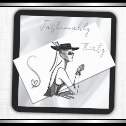 Modern Noir Glamourous 30th Birthday Square Sticke Sticker