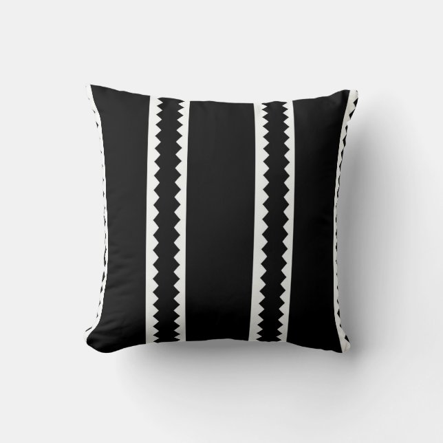 Modern Noir Throw Pillow (Front)