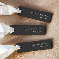 Modern Noir Wedding Name Place Cards