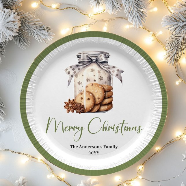 Modern Nordic Christmas Custom Name Dinner Plates (Modern Nordic Christmas Custom Name Dinner Plates)