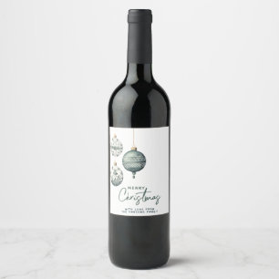 Modern Nordic Style Ornaments Merry Christmas Wine Label