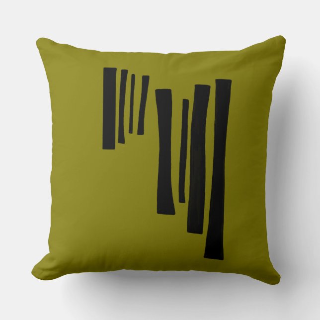 Modern Nordic Timber Abstract Throw Pillow (Front)