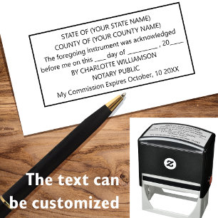 Modern Notary Public Acknowledgment Self-inking Stamp