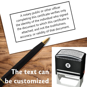Modern Notary Public Custom Disclaimer Self-inking Stamp