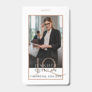 Modern Notary Public Photo Badge