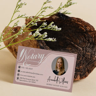 Modern Notary Public Photo Business Card