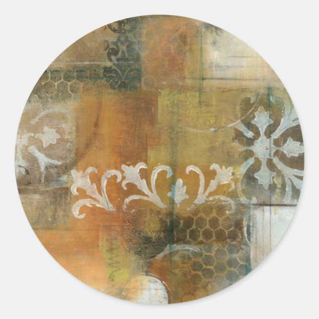 Modern Note II Classic Round Sticker (Front)