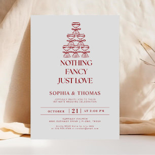 Modern Nothing Fancy Just Love Elopement Invitation