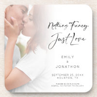 Modern Nothing Fancy Just Love Photo Save the Date