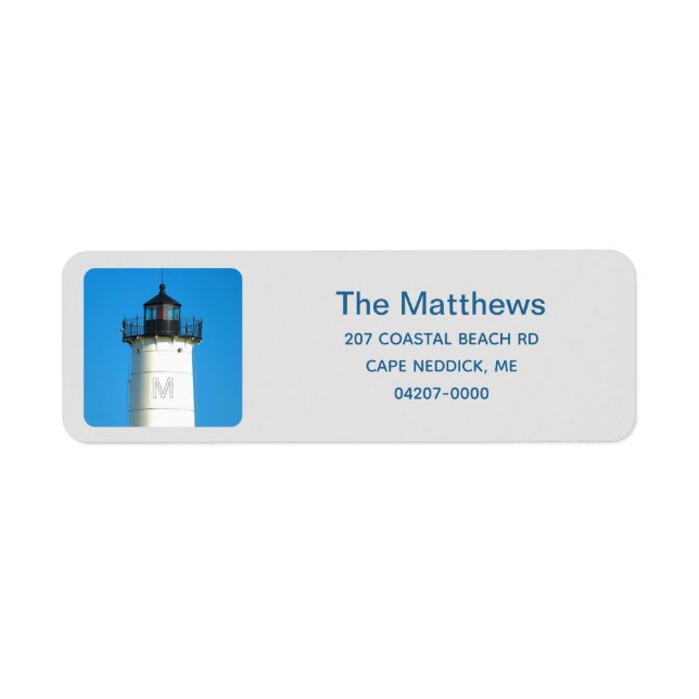 Modern Nubble Lighthouse Return Address (Front)