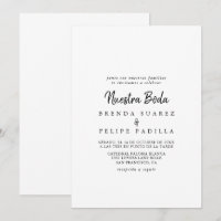 Modern Nuestra Boda Wedding