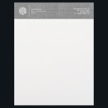 Modern Numbers Logo Linen Accountant Letterhead<br><div class="desc">Coordinates with the Modern Numbers Logo Linen Accountant Business Card Template by 1201AM. An abstract,  yet modern collection of numbers creates a unique logo for accountants and accounting firms. Set on a faux linen background image for a professional look across this customizable letterhead template. © 1201AM CREATIVE</div>