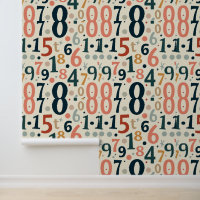 Modern Numbers Pattern | Retro Math Typography