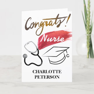 Modern  Nurse Graduation Card