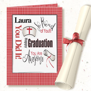 Modern Nurse Graduation Card to Personalize