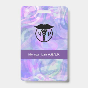Modern Nurse Practitioner Medical Name Badges