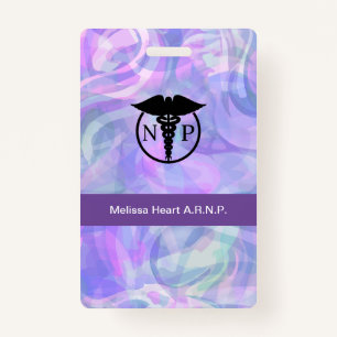 Modern Nurse Practitioner Medical Name Badges