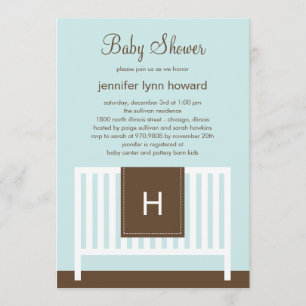 Modern Nursery Baby Shower Invitation (Blue)