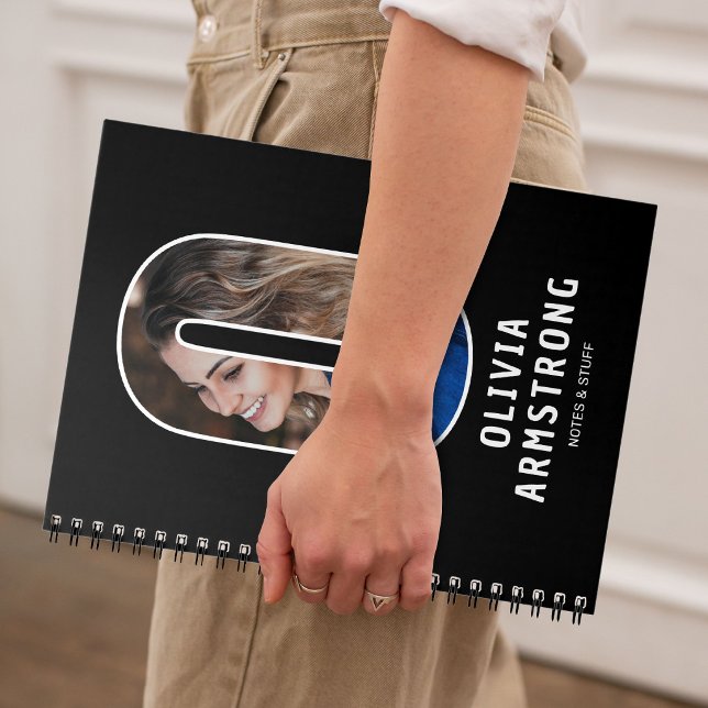 Modern "O" Photo Initial Monogram Notebook (Creator Uploaded)
