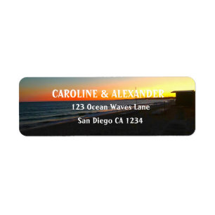 Modern Ocean Sunset Tropical Beach Adresse de reto