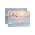 Modern Ocean Sunset Watercolor Beach Wedding