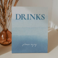 Modern Ocean Watercolor Baby Shower Drinks