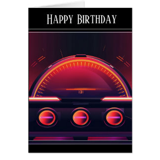 Modern Odometer Greeting Card