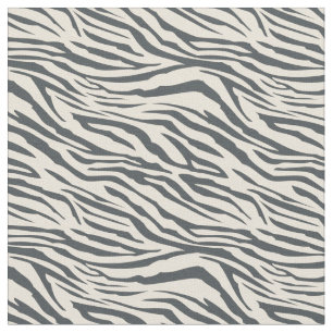 Modern Off-Black Ivory Zebra Pattern Fabric