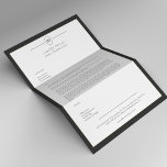 Modern office black and white monogram lawyer letterhead<br><div class="desc">Elegant simple lawyer letterhead template with a solid black frame and a contemporary typography script. Personalize it with your company or business name monogram initials and with your details! Suitable for legal, notary, lawyer, attorney, advocate, tax financial or legal advisors, insurance companies, consultants, corporate managers or any other professional business...</div>