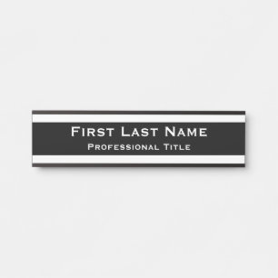 Modern Office Door Sign Signs Black and White