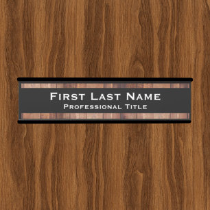 Modern Office Door Sign Signs Wood Grain Look