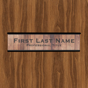 Modern Office Door Sign Signs Wood Grain Look