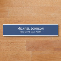 Modern Office Firm Name Plate Job Title Door Sign