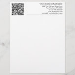 Modern Office Letterhead with Your QR code Info<br><div class="desc">Custom Colours - Simple Personalized Your Modern Business Office Letterhead with QR Code - Choose / add your favourite elements and text colours / font and size ! Resize and move or remove and add elements - Image / text with customization tool ! Add Your QR code - Image or...</div>