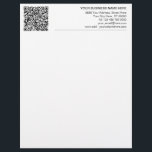 Modern Office Letterhead with Your QR code Info<br><div class="desc">Custom Colours - Simple Personalized Your Modern Business Office Letterhead with QR Code - Choose / add your favourite elements and text colours / font and size ! Resize and move or remove and add elements - Image / text with customization tool ! Add Your QR code - Image or...</div>